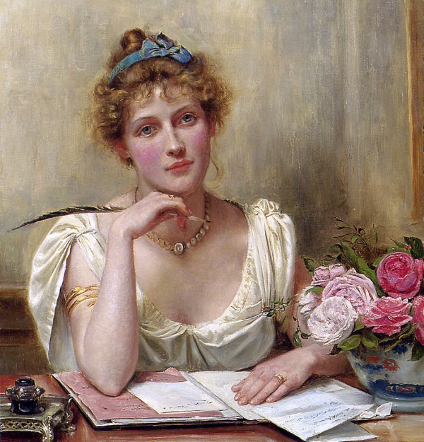The letter Sun by George Goodwin Kilburne